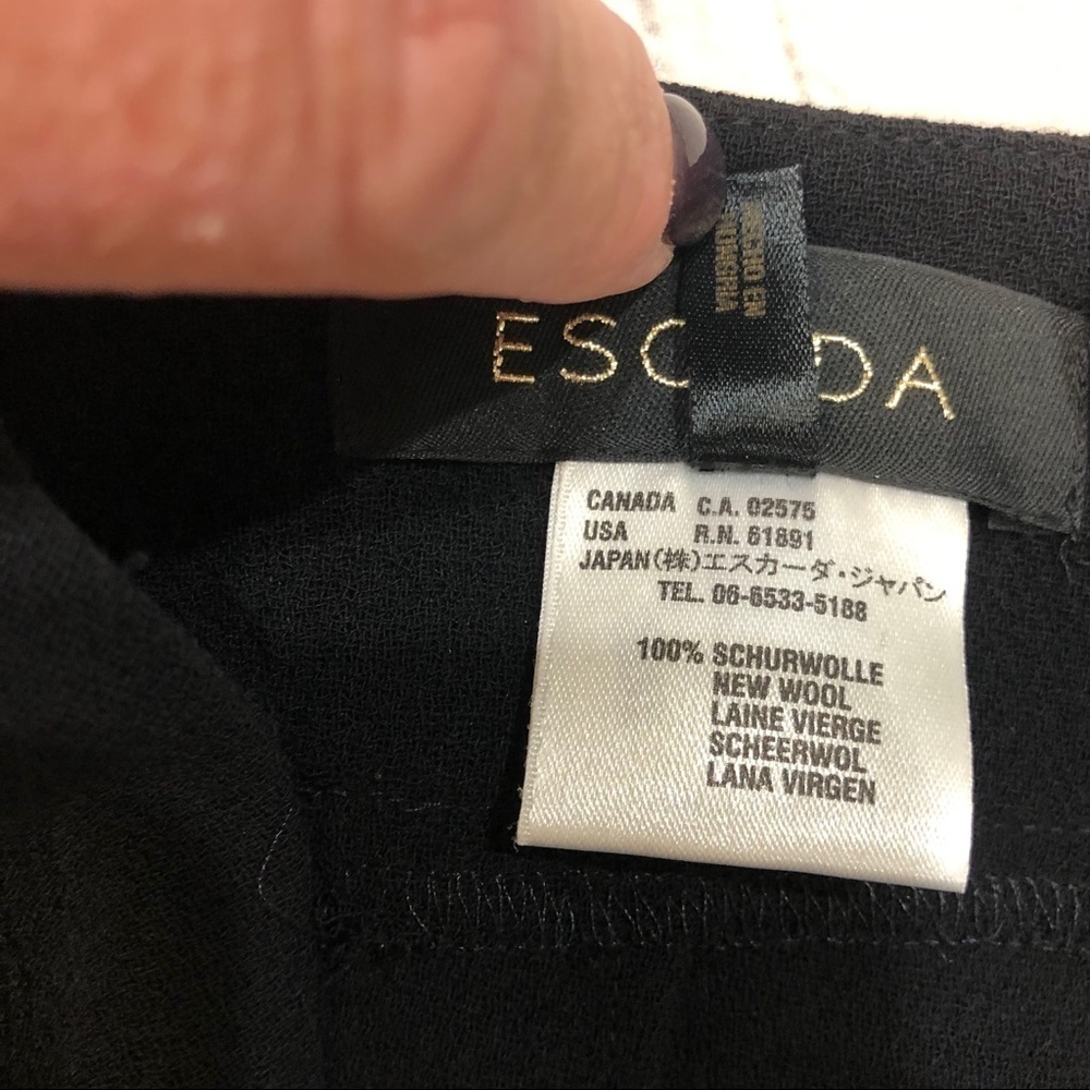 Escada New Pure Wool Dress Pants Black Size 38 Trousers - Picture 8 of 13